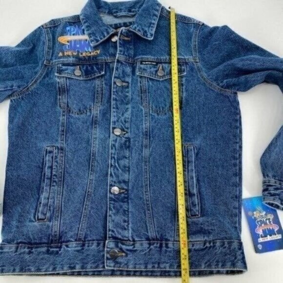 Members Only Looney Tunes Space Jam Denim Jean Bugs Bunny Medium Jacket NWT - Picture 11 of 12